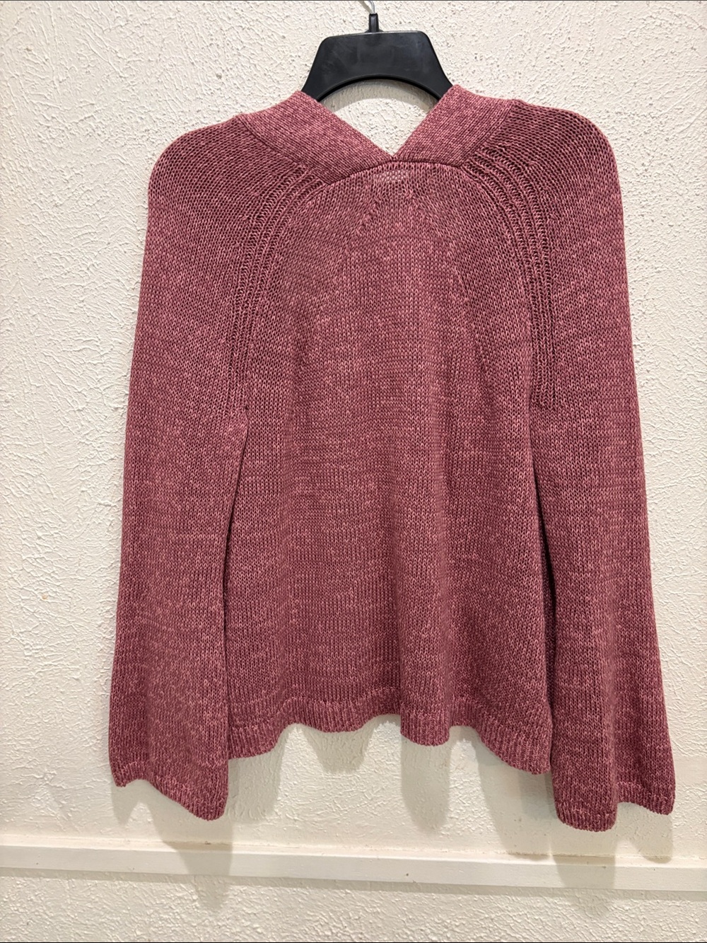 LOFT Open-Front Cardigan in Dusty Rose Mauve - Picture 4 of 4